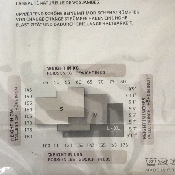 Black tights by CHANGE w/dots - Picture 4 of 5